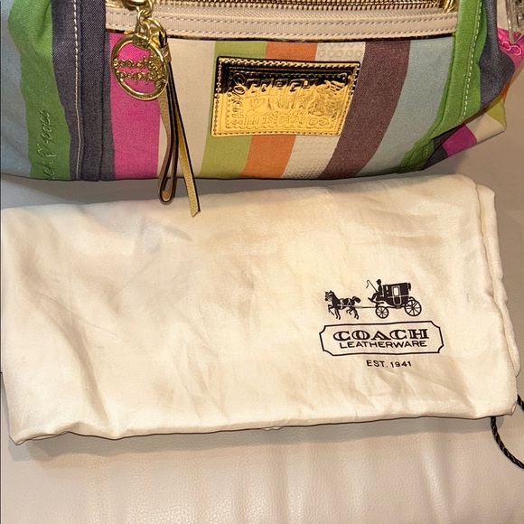 Coach Poppy Legacy Heritage Striped Tote - Picture 5 of 17